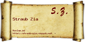 Straub Zia névjegykártya